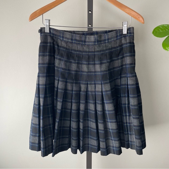 Vintage Cambridge Uniforms Pleated School Girl Wrap Skirt Plaid Tartan Size 30 - Picture 3 of 6